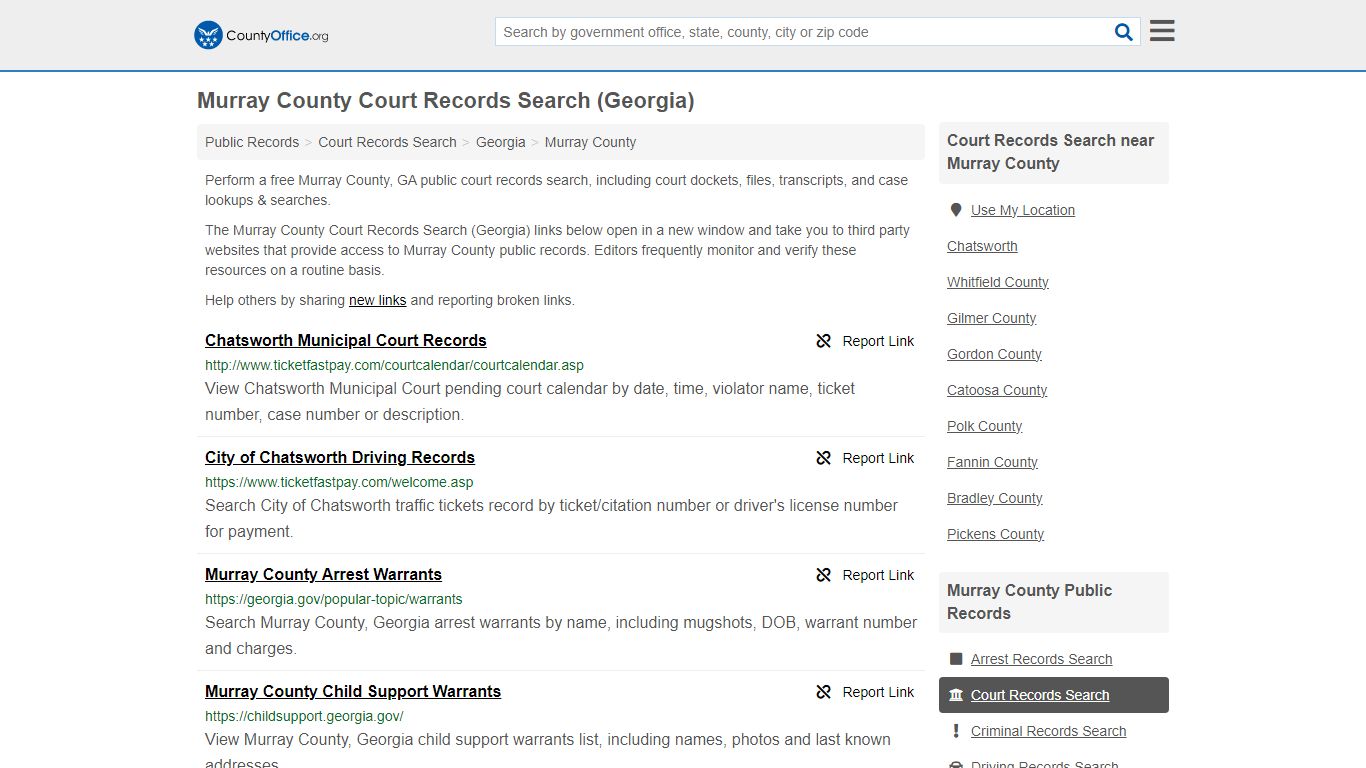 Court Records Search - Murray County, GA (Adoptions, Criminal, Child ...